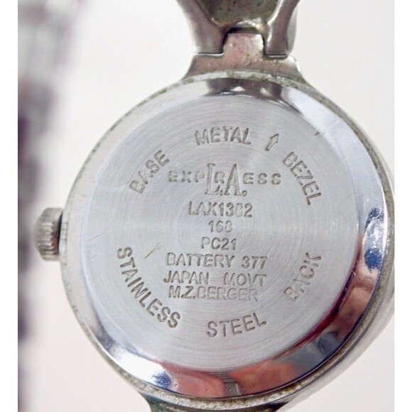 LA Express Silver Tone Marcasite Filigree Ladies Wrist Watch Works Well - Picture 8 of 11